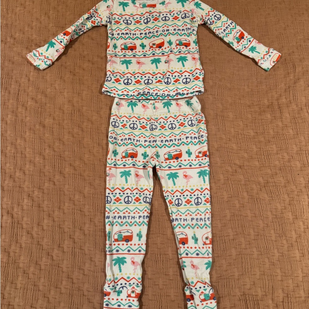Angel Dear Kids Pajama Set - Cream, Red, Green, Blue